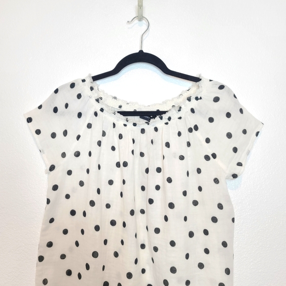 GENERATION LOVE Julia Polka Dots Top in Black and White - Picture 3 of 12